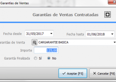 Control de las garantías ofrecidas por el concesionario